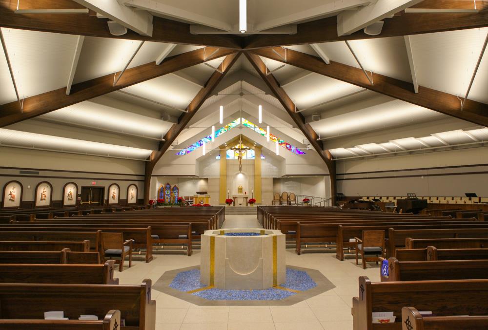 Pavo 6” & Zynn 2" Lines + Arcs (Indirect) - Lumen Christi Catholic Church